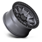 Black Rhino Hard Alloys Calico 17x8.5 Matte Gunmetal with Matte Black Lip