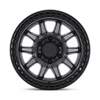 Black Rhino Hard Alloys Calico 17x8.5 Matte Gunmetal with Matte Black Lip