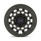 Black Rhino Hard Alloys FUJI 17x8 Inch Olive Drab Green Aluminum Wheel with 5x114.3 Bolt Pattern and +38 Offset