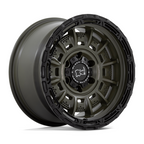 Black Rhino Hard Alloys Legion 20x10 Olive Drab Green with Black Lip Wheel - 5x127 bolt pattern, -18 offset
