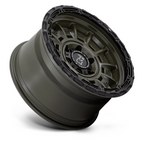 Black Rhino Hard Alloys Legion 17x9 Olive Drab Green with Black Lip Wheel - 6x139.7 Bolt Pattern, -12 Offset, 106.10 Center Bore