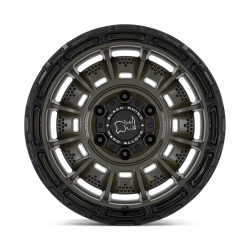 Black Rhino Hard Alloys Legion 20x10 Olive Drab Green with Black Lip Wheel - 5x127 bolt pattern, -18 offset