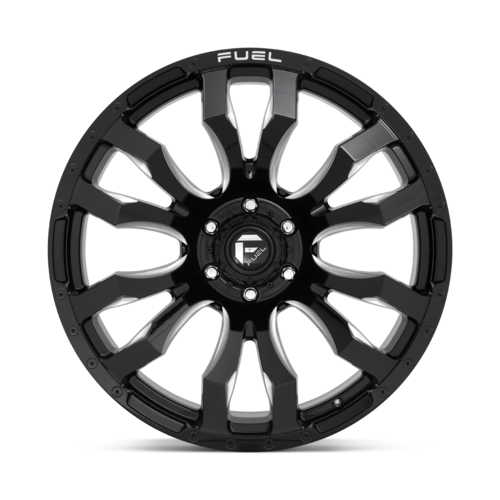 Fuel 1PC D673 BLITZ 20x9 Gloss Black Milled Wheel with 8x180 Bolt Pattern