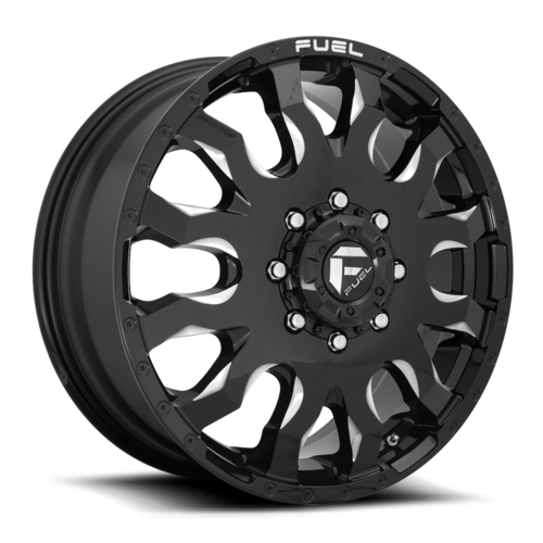 Fuel 1PC D673 Blitz 20x8.25 Inch Gloss Black Milled Wheels with 8x210 Bolt Pattern and +105 Offset
