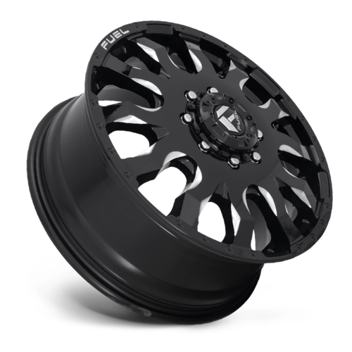 Fuel 1PC D673 Blitz 20x8.25 Inch Gloss Black Milled Wheel with 8x200 Bolt Pattern and 142mm Center Bore