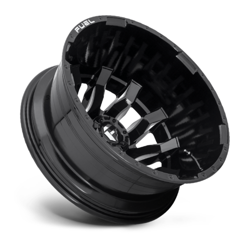 Fuel 1PC D673 BLITZ 20x8.25 Wheel with Gloss Black Milled Finish and 8x200 Bolt Pattern