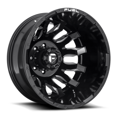 Fuel 1PC D673 BLITZ 20x8.25 Gloss Black Milled Wheel with -240 Offset and 8x165.1 Bolt Pattern