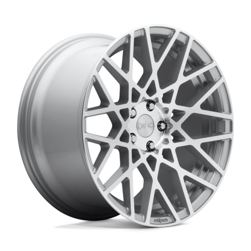 Rotiform R110 BLQ 18x8.5 Inch Silver Gloss Machined Wheel with 5x100 Bolt Pattern and +35 Offset