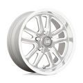 US Mag 1PC U130 Bullet 17x7 Inch Textured Gunmetal Wheel with Milled Edges and 5x120.65 Bolt Pattern
