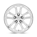 US Mag 1PC Bullet 17x8 Inch Chrome Wheel with 5x120.65 Bolt Pattern and +1 Offset