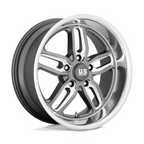US Mag 1PC Cten 22x10.5 Matte Gunmetal Milled Wheel with 5x127 Bolt Pattern and 78.1mm Center Bore