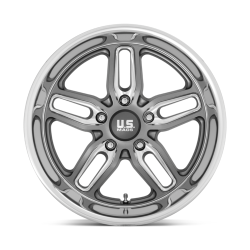 US Mag 1PC CTEN 20x8.5 Matte Gunmetal Milled Wheel with 5x120.65 Bolt Pattern and +7 Offset