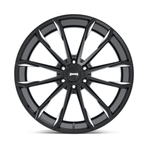 DUB 1PC S252 CLOUT 24x10 Inch Gloss Black Milled Wheel with 6x139.7 Bolt Pattern and +30 Offset