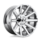 Fuel 1PC D614 CONTRA 20x10 Chrome Plated Wheel with -19 Offset and 6x135/6x139.7 Bolt Pattern