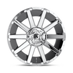 Fuel 1PC D614 CONTRA 20x10 Chrome Plated Wheel with -19 Offset and 6x135/6x139.7 Bolt Pattern