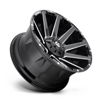 Fuel 1PC D615 CONTRA 22x10 Gloss Black Milled Wheel with -18 Offset and 5x114.3/5x127 Bolt Pattern