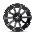 Fuel 1PC D615 Contra 20x9 Gloss Black Milled Wheel with 5x114.3/5x127 Bolt Pattern and 78.10mm Center Bore