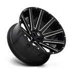 Fuel 1PC D615 CONTRA 24x12 Gloss Black Milled Wheel with -44 Offset and 6x135/6x139.7 Bolt Pattern