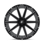 Fuel 1PC D615 CONTRA 24x12 Gloss Black Milled Wheel with -44 Offset and 6x135/6x139.7 Bolt Pattern