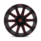 Fuel 1PC D643 Contra 20x10 Gloss Black with Red Tint Wheel - 5x139.7/5x150 Bolt Pattern, -18 Offset