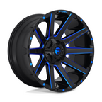 Fuel 1PC D644 Contra 20x9 Gloss Black with Blue Tint Wheel for 6x135/6x139.7 Bolt Pattern