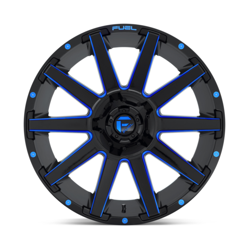 Fuel 1PC D644 Contra 20x9 Gloss Black with Blue Tint Wheel with 5x114.3/5x127 Bolt Pattern and 78.10mm Center Bore