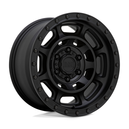 Black Rhino Hard Alloys BR Convoy 17x8.5 Matte Black Alloy Wheel with -10mm Offset and 6x139.7 Bolt Pattern