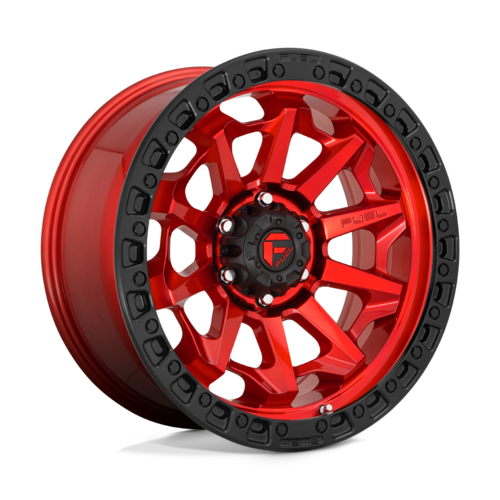 Fuel 1PC D695 COVERT 17x9 Candy Red with Black Bead Ring Wheel - 5x127 Bolt Pattern, +1 Offset