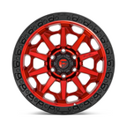 Fuel 1PC D695 COVERT 17x9 Candy Red with Black Bead Ring Wheel for 5x127 Bolt Pattern, -12 Offset