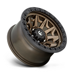 Fuel 1PC D696 COVERT 17x9 Matte Bronze Black Bead Ring Wheel with -12 Offset and 6x139.7 Bolt Pattern