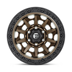 Fuel 1PC D696 COVERT 17x9 Matte Bronze Black Bead Ring Wheel with -12 Offset and 6x139.7 Bolt Pattern