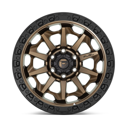 Fuel 1PC D696 COVERT 20x9 Matte Bronze Black Bead Ring Wheel with 8x180 Bolt Pattern and 124.20 Center Bore