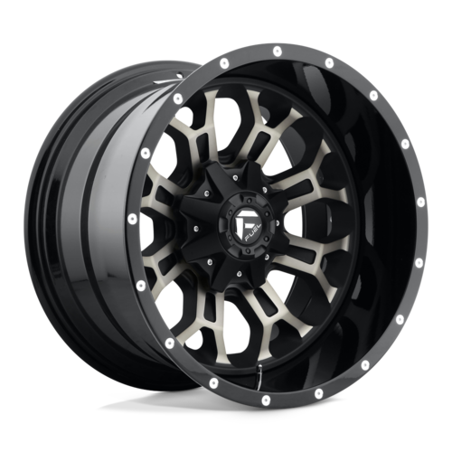 Fuel 1PC D561 Crush 18x9 Gloss Machined Double Dark Tint Wheel with 6x135/6x139.7 Bolt Pattern and 106.10mm Center Bore