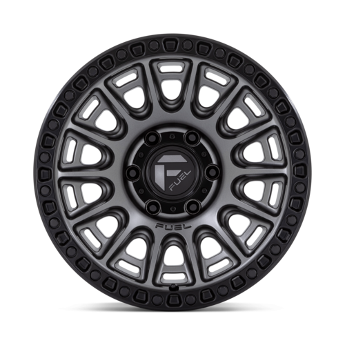 Fuel 1PC D835 Cycle 17x9 Matte Gunmetal Wheel with Black Ring - 5x127 Bolt Pattern, -12 Offset