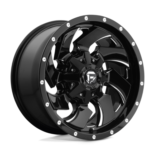 Fuel 1PC D574 Cleaver 20x8.25 Inch Gloss Black Milled Wheel with 8x200 Bolt Pattern and +105 Offset