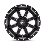 Fuel UTV D538 Maverick 15x10 Matte Black Milled Wheel with 4x137 Bolt Pattern and 110.10 Center Bore