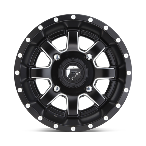 Fuel UTV D538 Maverick 14x7 Matte Black Milled Wheel with 4x156 Bolt Pattern and +13 Offset
