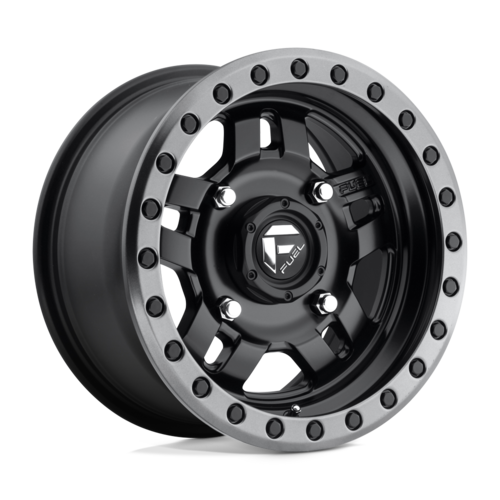 Fuel UTV D557 ANZA 14x7 Matte Black Gunmetal Ring Wheel with 4x110 Bolt Pattern and +13 Offset