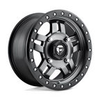 Fuel UTV ANZA 15x7 Matte Gunmetal Black Bead Ring Wheel - 4x156 Bolt Pattern, +13 Offset