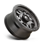 Fuel UTV ANZA 15x7 Matte Gunmetal Black Bead Ring Wheel - 4x156 Bolt Pattern, +13 Offset