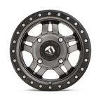 Fuel UTV ANZA 15x7 Matte Gunmetal Black Bead Ring Wheel - 4x156 Bolt Pattern, +13 Offset