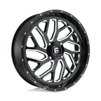 Fuel UTV Triton D581 24-Inch Gloss Black Milled Wheel with 4x137 Bolt Pattern and +13 Offset