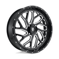 Fuel UTV Triton D581 24x7 Gloss Black Milled Wheel with 4x156 Bolt Pattern and +13 Offset