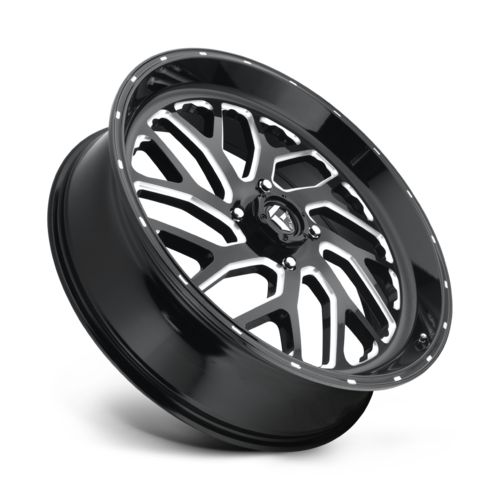 Fuel UTV Triton D581 24-Inch Gloss Black Milled Wheel with 4x137 Bolt Pattern and +13 Offset