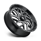 Fuel UTV Triton D581 24-Inch Gloss Black Milled Wheel with 4x137 Bolt Pattern and +13 Offset