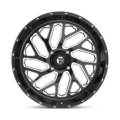 Fuel UTV Triton D581 24-Inch Gloss Black Milled Wheel with 4x137 Bolt Pattern and +13 Offset