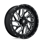 Fuel UTV D581 Triton 20x7 Gloss Black Milled Wheel with 4x137 Bolt Pattern and +13 Offset