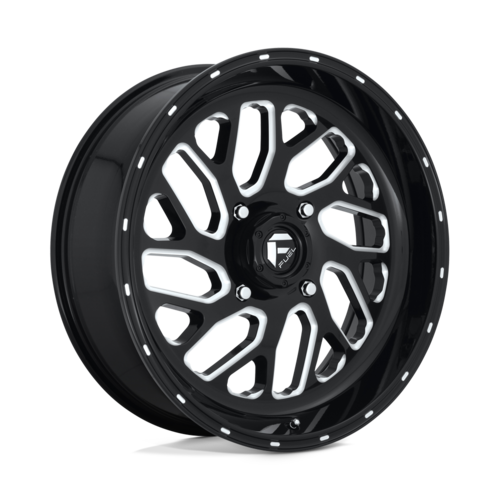 Fuel UTV D581 Triton 20x7 Gloss Black Milled Wheel with 4x137 Bolt Pattern and +13 Offset