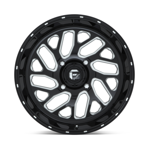 Fuel UTV D581 Triton 20x7 Gloss Black Milled Wheel with 4x137 Bolt Pattern and +13 Offset