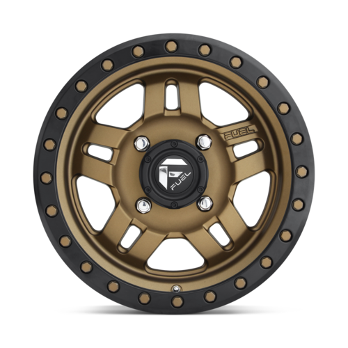 Fuel UTV ANZA D583 15x7 Matte Bronze Black Bead Ring Wheel with 4x156 Bolt Pattern and +13 Offset